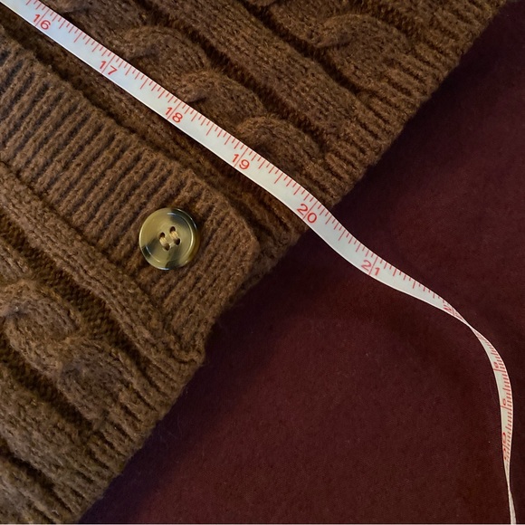 NWOT pink rose brown button sweater vest - Picture 4 of 5